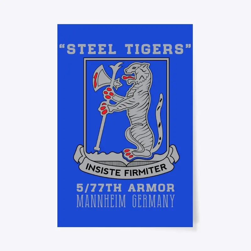 5/77 Armor Steel Tigers on Royal Blue