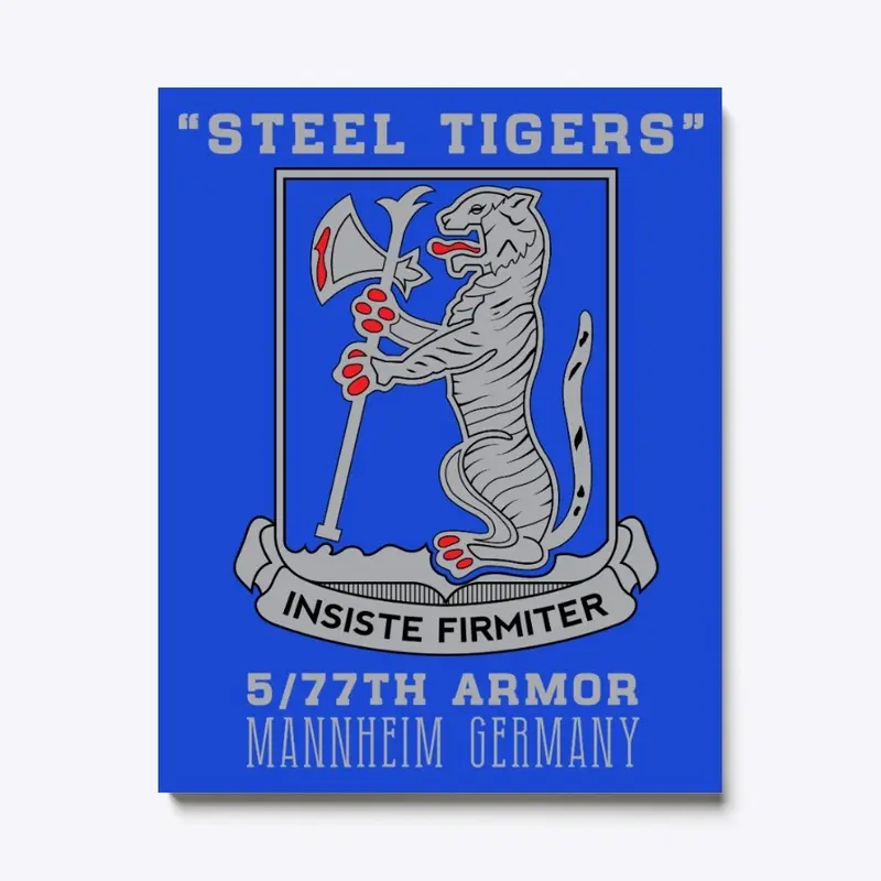 5/77 Armor Steel Tigers on Royal Blue