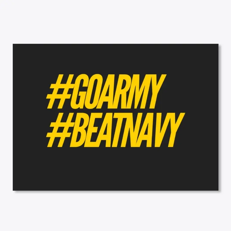 #GOARMY #BEATNAVY Gold-Black