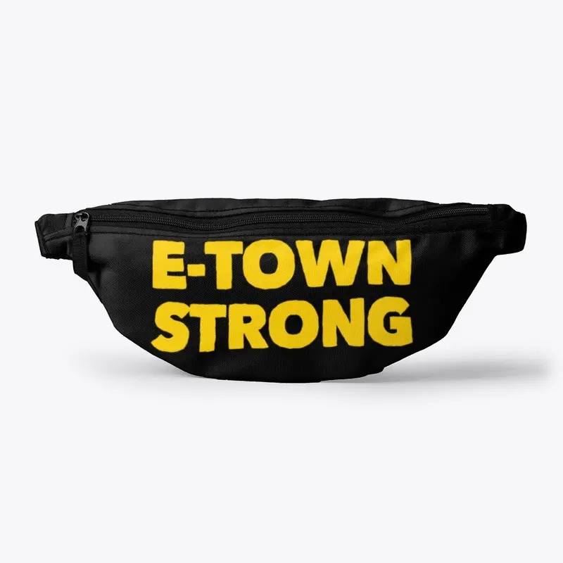 E-TOWN STRONG Gold on Black