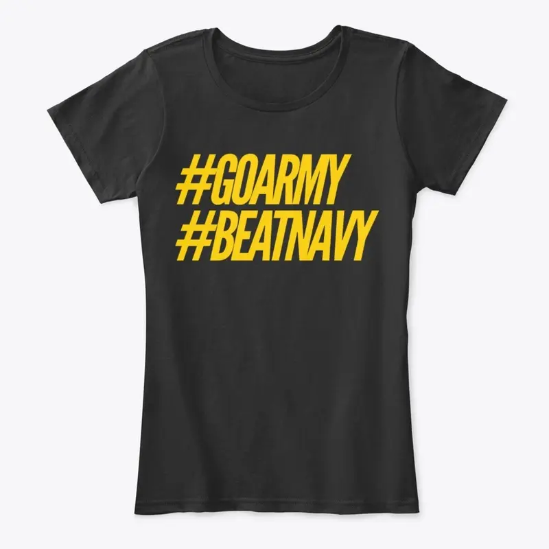 #GOARMY #BEATNAVY Gold-Black