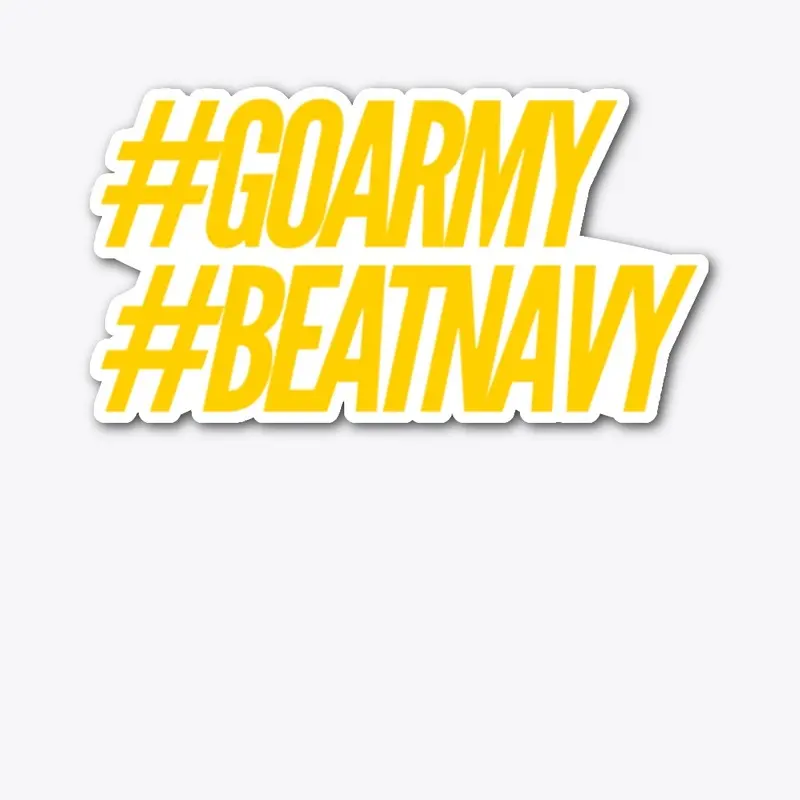 #GOARMY #BEATNAVY Gold-Black